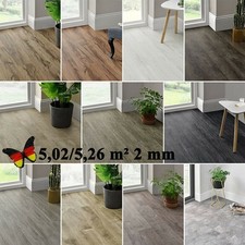 PVC Laminat Dielen mit/ohne Selbstklebend Bodenbelag 5,02/5,26 m² 2 mm