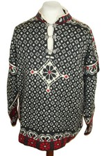 Fair Isle Herren Islander Norweger Pullover ca. GR XL wolle