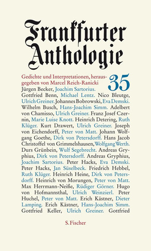 Frankfurter anthologie - anthologie, |