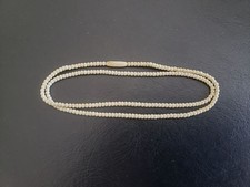 Art Déco Schmuck Kette Halskette 43cm geschnitzte Perlen 2mm Kugel um 1940 ANTIK
