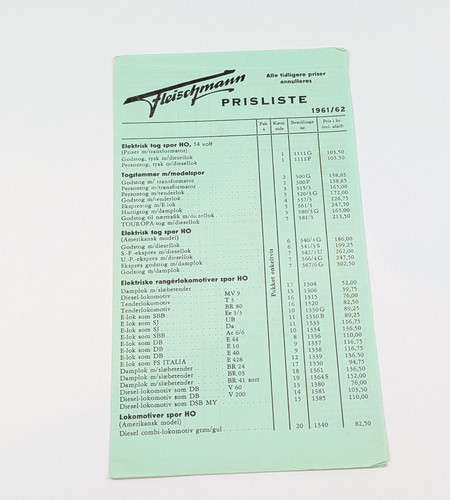 Fleischmann 1961 preisliste - 62,