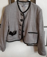 Country Line Damen Trachtenjacke Teilweise Leder Beige Gr.36