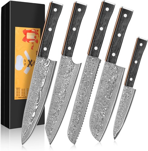 5er damastmesser set - 5er,