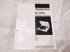 Technics d303 user manual - sl-d303,
