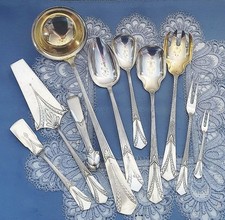 10 Wunderschöne antike versilberte Vorleger WMF 26 Empire Jugendstil um 1900