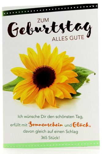 Geburtstagskarte sonnenblume - geburtstagskarte,