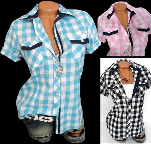 Karo bluse hemd shirt - bluse,