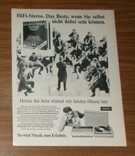 Seltene Werbung vintage GRUNDIG SV 75 HiFi Verstärker PS 7 Plattenspieler 1969