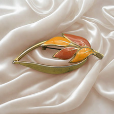 Vintage brosche blattform - -,