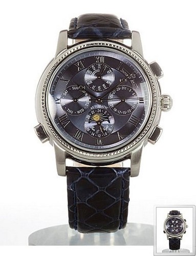 Herrenuhr edelstahl mondphase - edelstahl,