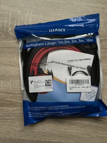 Solarkabel rot schwarz 6mm²
