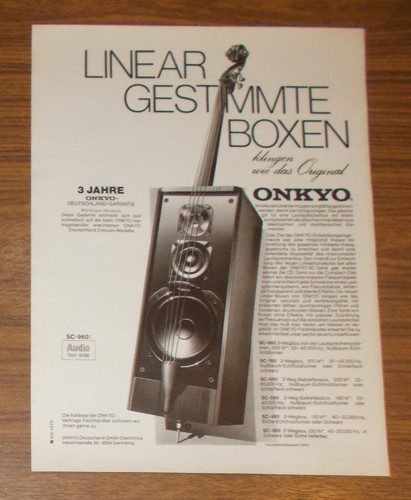 Seltene werbung onkyo - werbung,