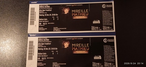 Mireille mathieu konzertkarten - mathieu,