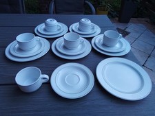 Dresdner Bank AG- Porzellan- 6 Gedecke (Tasse UT Kuchenteller) Bavaria-Weiß Grün