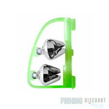 10 Stück | Fluo Doppel-Angelglocken – Universal Aalglocken für Nacht- &