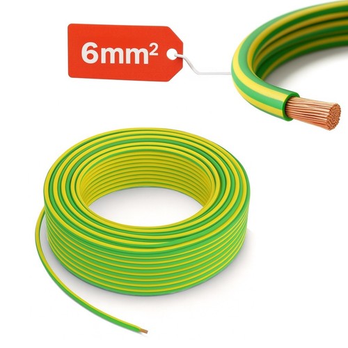 Erdungskabel 6mm h07v k - 6mm², h07v-k
