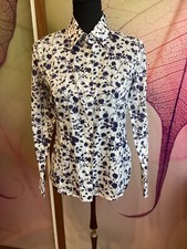 Christian Berg  Stockholm Bluse Gr 38   Weiß/ Blau Neu