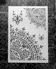 Wiederverwendbare Schablone Orientalische Muster Mandala Nr. 125