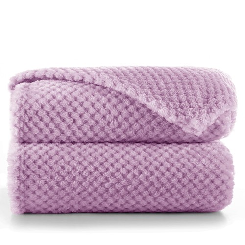 Kuscheldecke 220x240 lila - 220x240,