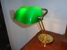 Schreibtischlampe Grünglas /