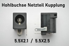 DC Anschluß Hohlstecker Buchse Barrel Jack 5.5x2.1  5.5x2.5 Netzteil Kupplung