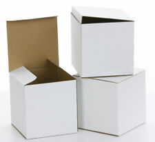 KLAPPDECKELKARTON VERSANDSCHACHTEL 150x150x150 mm Aussen WEISS Geschenk-Box NEU
