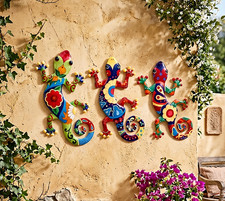 3er Set Metall Gecko Wanddeko