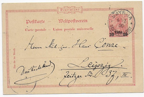 Ganzsache smyrna 1900 nach - ganzsache,