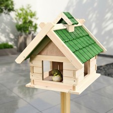 Großes Vogelhaus Vogelfutterhaus Vogelhäuser Vogelhäuschen Holz Grün Vogelvilla