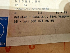 20 Dichtung Vergaser Zenith NDIX32 diverse Mercedes + Unimog 404 DB 0000712680