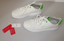 S’Oliver_Sneaker_Damen_ Gr. 39 (dt.)_6 (UK)_8 ½ (US)_weiß-grün_vegan_neuwertig !