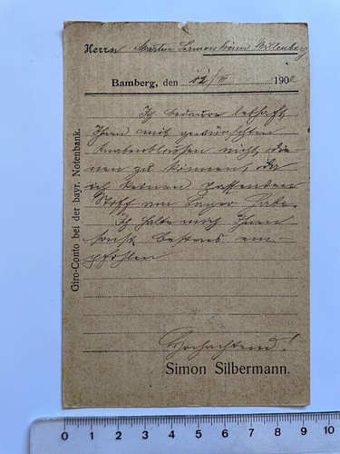 Mitteilung 1902 jüdische