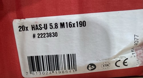 Hilti has 8 m16x190 - hilti, 5.8