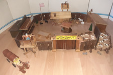 PLAHO Western Fort Little X DDR Indianer Cowboys Holz Spielzeug