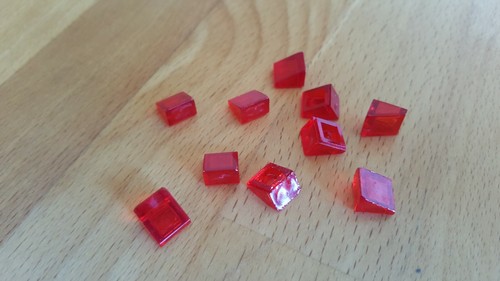 Rot durchsichtige lego - 10, rot-durchsichtige