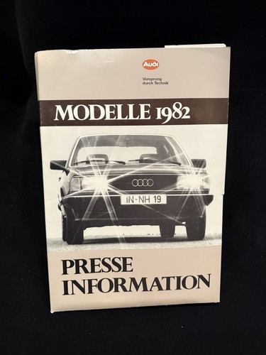 Audi modelle 1982 pressemappe - modelle,