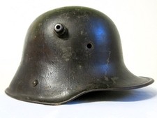 WW1 - 1.WK - deutsche Stahlhelmglocke M16 mit Resten einer Tarnbemalung B.F. 62