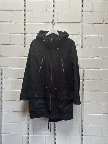 Damen schwarzer parka - schwarzer,