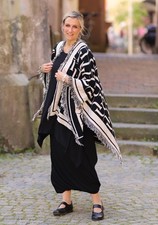 Mat fashion lagenlook poncho - mat,