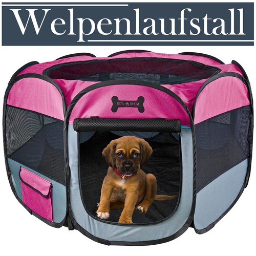 Welpenauslauf faltbar pink - welpenauslauf,