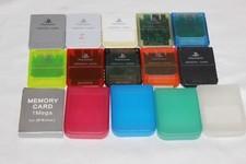 Original Sony PlayStation 1 Speicherkarte Memory Card 1 MB (Farbauswahl)