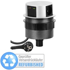 revolt Versenkbare Tisch-Steckdose, Qi-kompatibel, Versandrückläufer