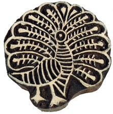 Indischer Textilstempel, Holz