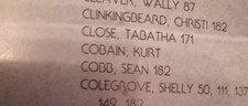 Kurt Cobain yearbook