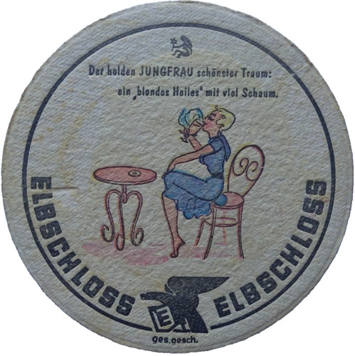 Alter bierdeckel elbschloss - alter,