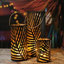 Windlicht blattmotiv farn - windlicht,