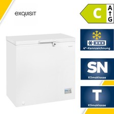 Exquisit GT200-HE-040C Stand Gefriertruhe, 103 cm breit, 198 L, LED Beleuchtung,