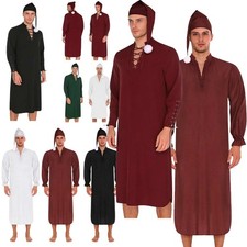 DE Herren Langarm Nachthemd