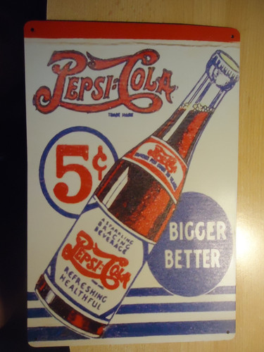 Pepsi cola retro blechschild - cola,