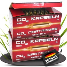 100 x Fritz-Cell Co2 12g Kapseln für Gotcha, Paintball Softair Premiumkapseln
